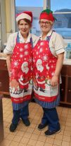 Kitchen staff all ready for Christmas 